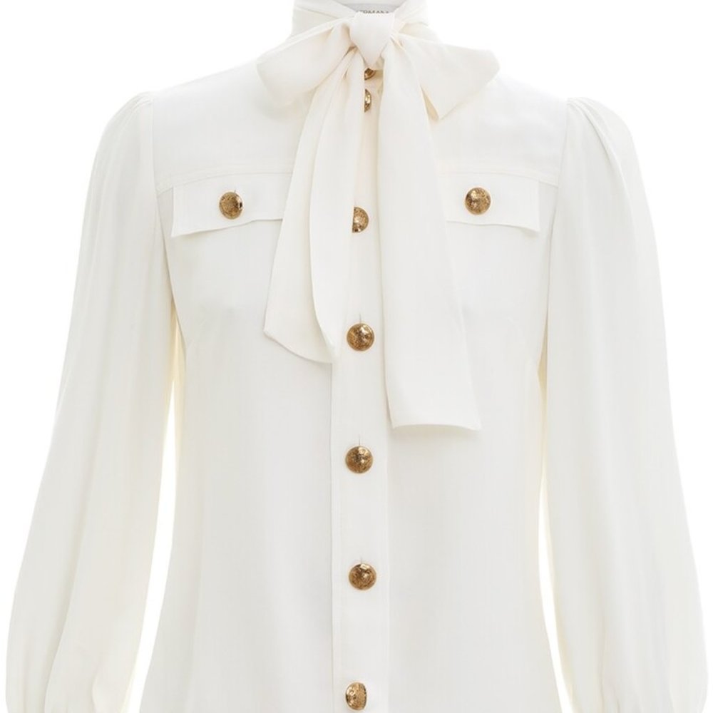 NWT Zimmermann Crepe Utility Shirt, size 1 - Picture 3 of 6